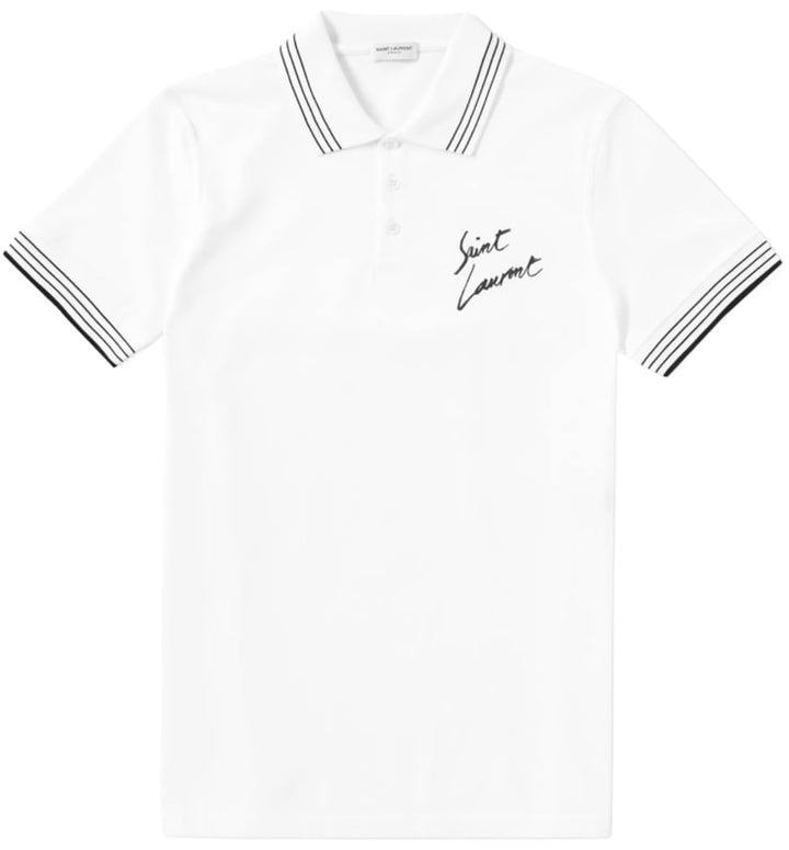 Saint Laurent 'Signature Script' Polo
