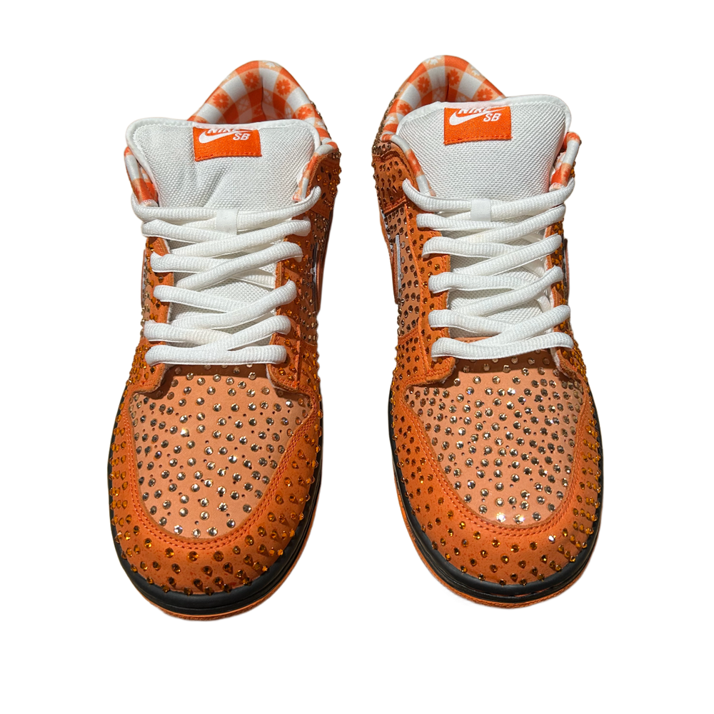 Lobster Orange Rhinestone Sneakers