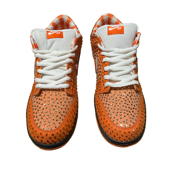 Lobster Orange Rhinestone Sneakers