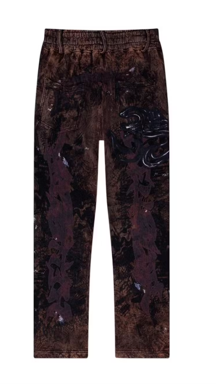 Hellstar Graffiti Brown Sweatpants