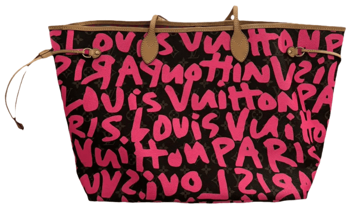 Louis Vuitton 'Monogram Fuschia Graffiti' Neverfull GM Bag