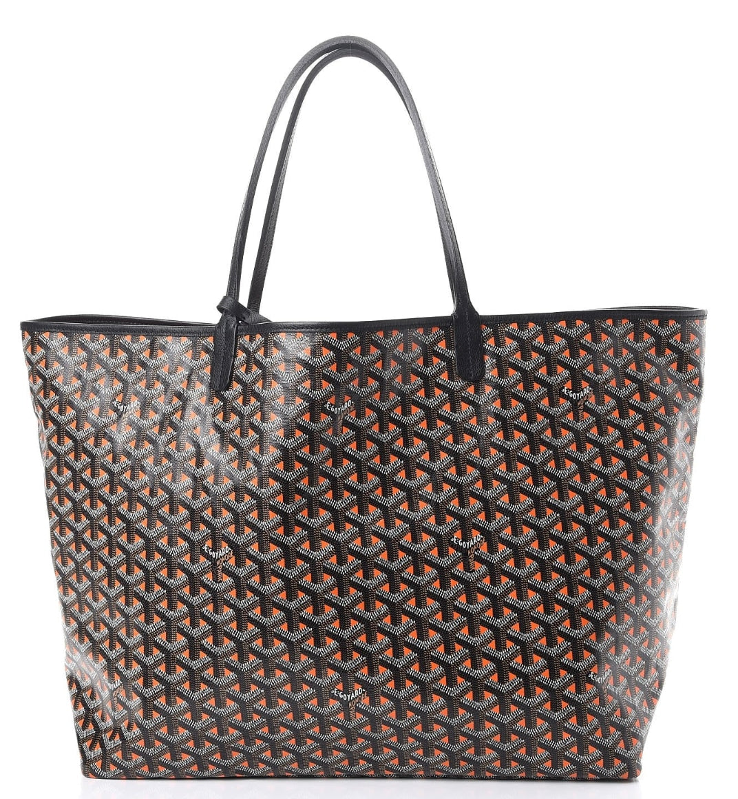 Goyard Goyardine 'Black/Orange' Saint Louis GM Bag