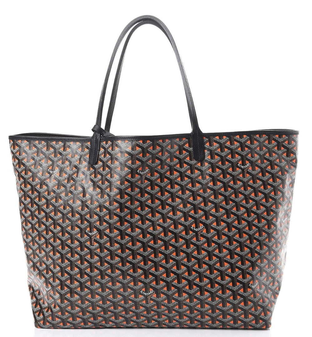 Goyard Goyardine 'Black/Orange' Saint Louis GM Bag