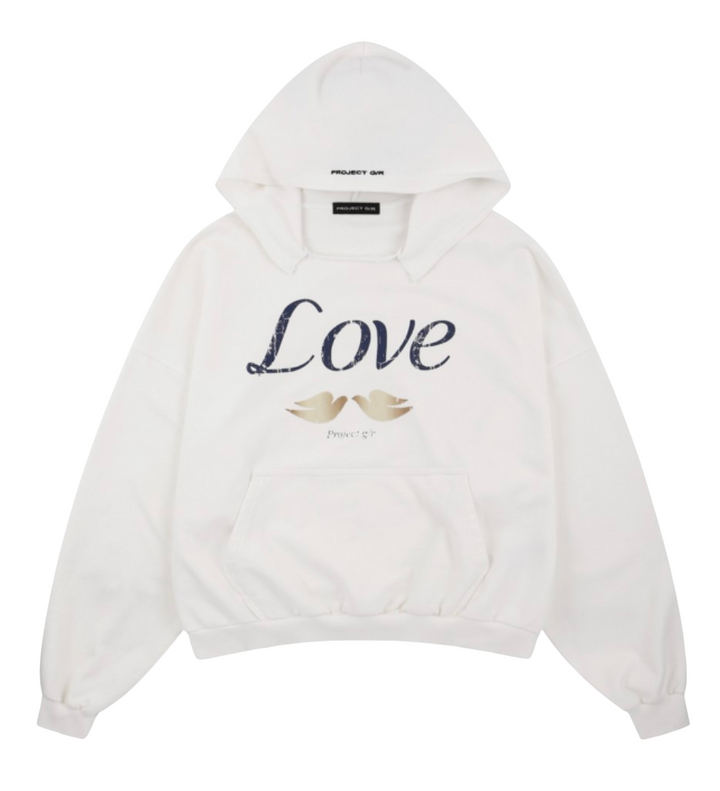 Project G/R 'Love' Membership White Hoodie