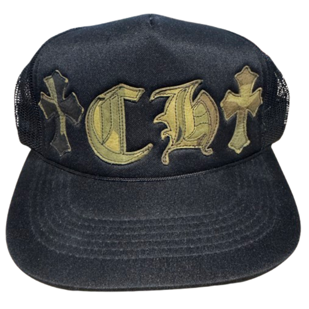Chrome Hearts 'Camo CH Cross' Vintage Trucker Hat