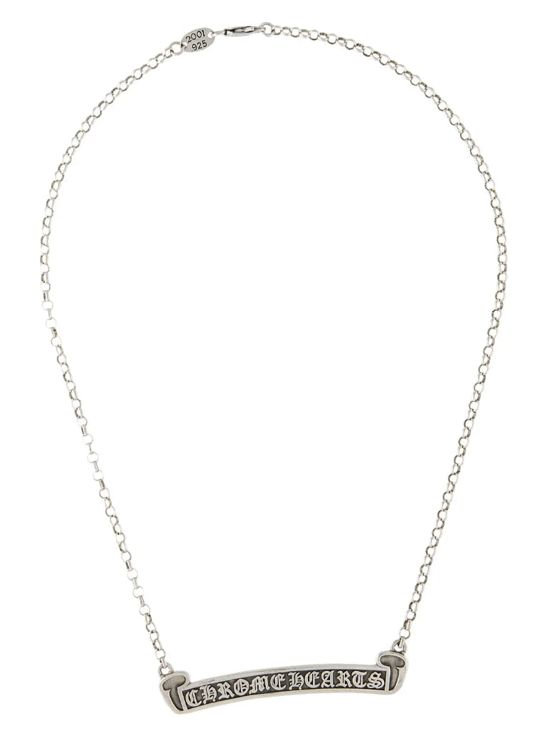 Chrome Hearts Scroll Label Chain Necklace