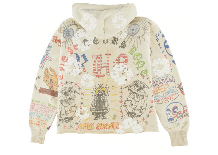 Saint Michael x Denim Tears Graffiti Hoodie Grey