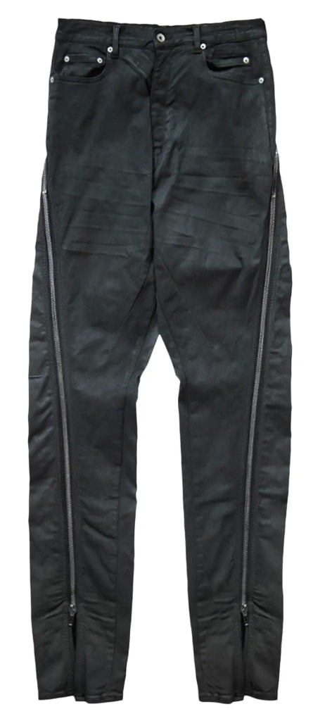 Rick Owens DRKSHDW Bolan Banana Jeans With Zips Black