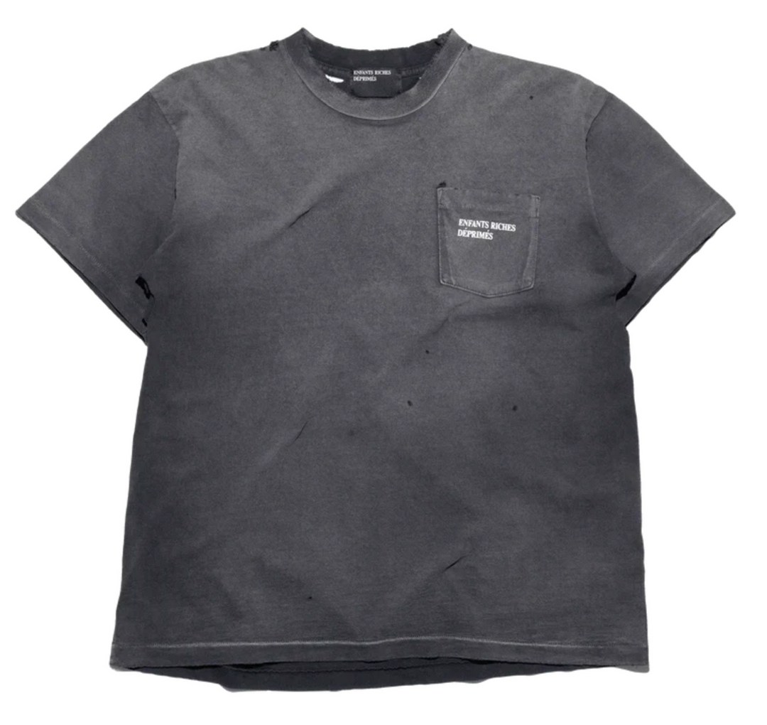 Enfants Riches Déprimés 'Black Thrashed' Pocket Tee