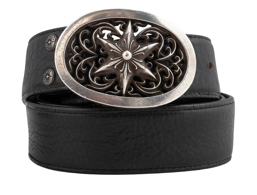 Chrome Hearts Star Buckle Black Belt