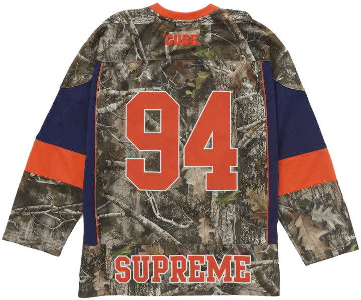 Supreme 'Woodland Camo' Mitchell & Ness Syracuse NCAA Hockey Jersey