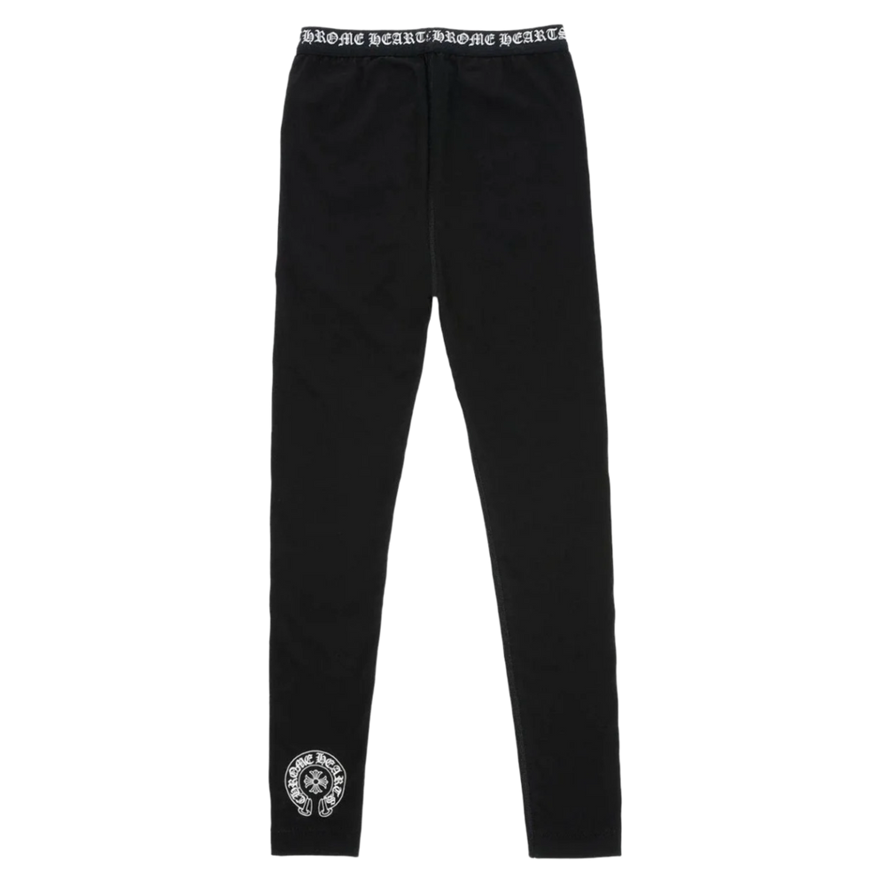 Chrome Hearts Logo 'Black' Horseshoe Logo Leggings