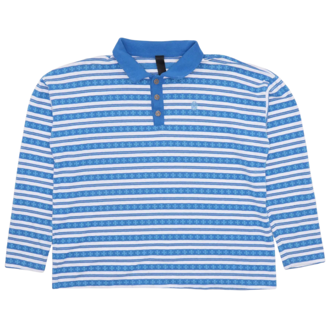 Chrome Hearts Matty Boy 'Blue Rugby Polo' Long Sleeve Shirt