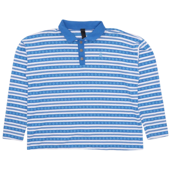 Chrome Hearts Matty Boy 'Blue Rugby Polo' Long Sleeve Shirt