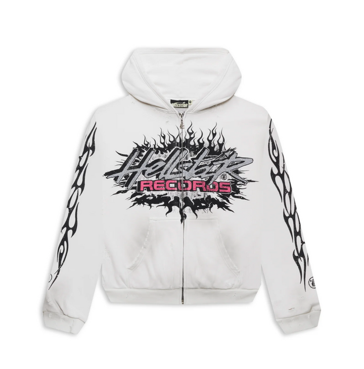 Hellstar Records Glitter White Zip-Up