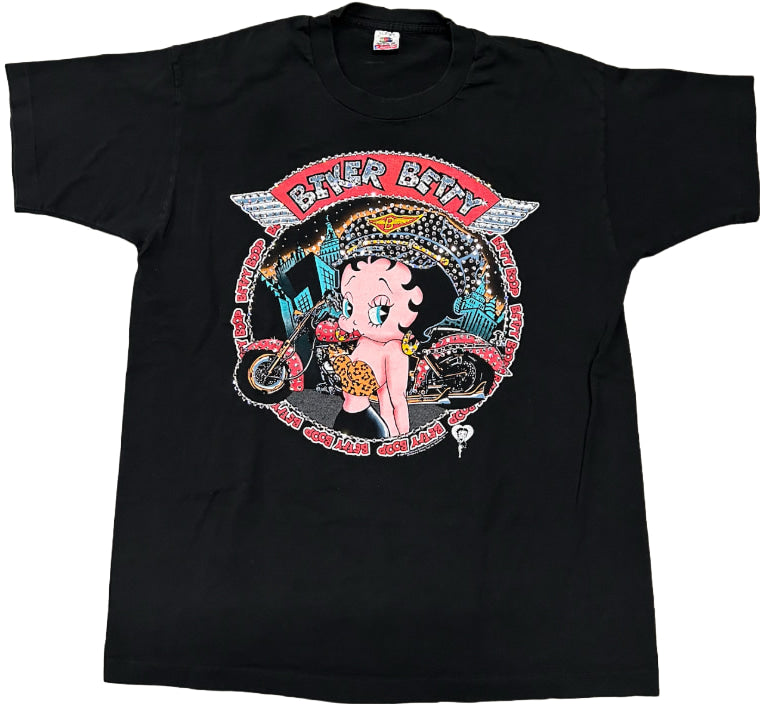 Betty Boop 'Pink Betty' Rhinestone Vintage Tee