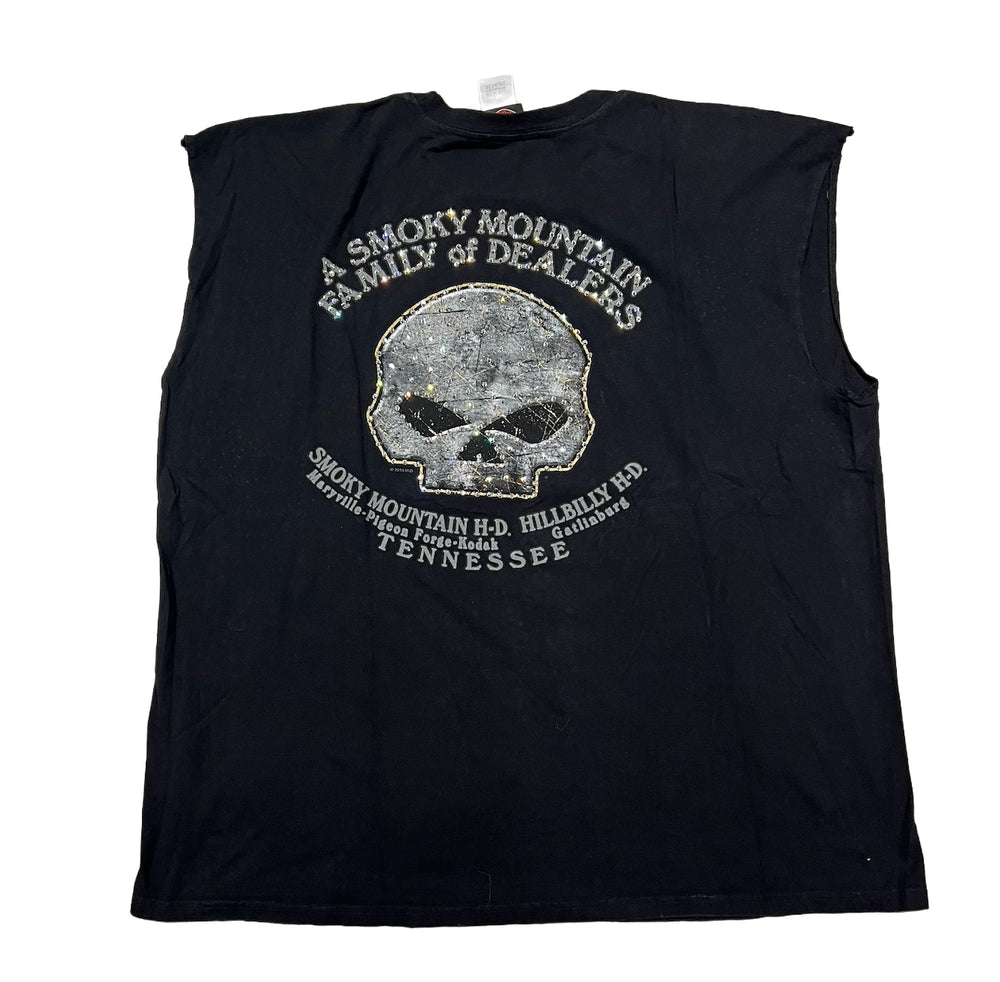 Harley Davidson 'Smoky Mountain' Rhinestone Vintage Cutoff
