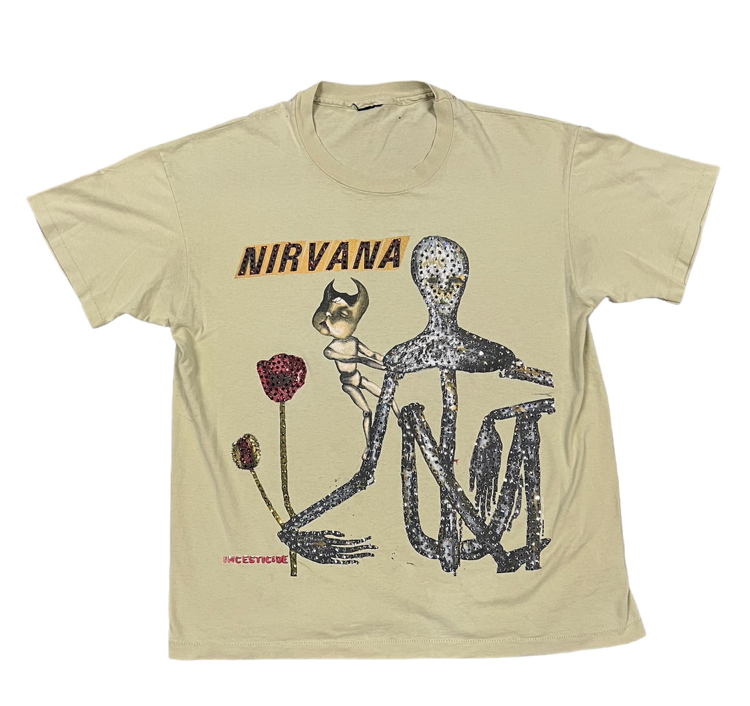 Nirvana 'Incesticide' Rhinestone Vintage Tee