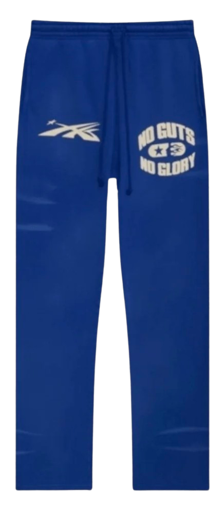 Hellstar 'No Guts No Glory' Blue Flare Sweatpants