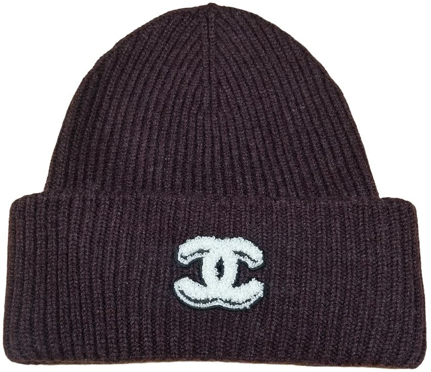 Chanel 'Burgundy' Cashmere Cloche Beanie