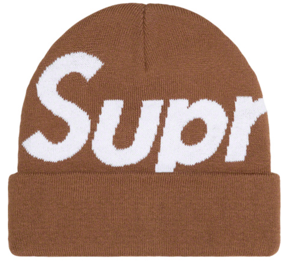 Supreme 'Big Logo Brown' Beanie