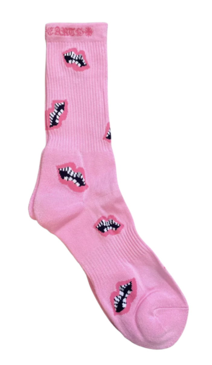 Chrome Hearts Matty Boy Pink 'Chomper' Socks