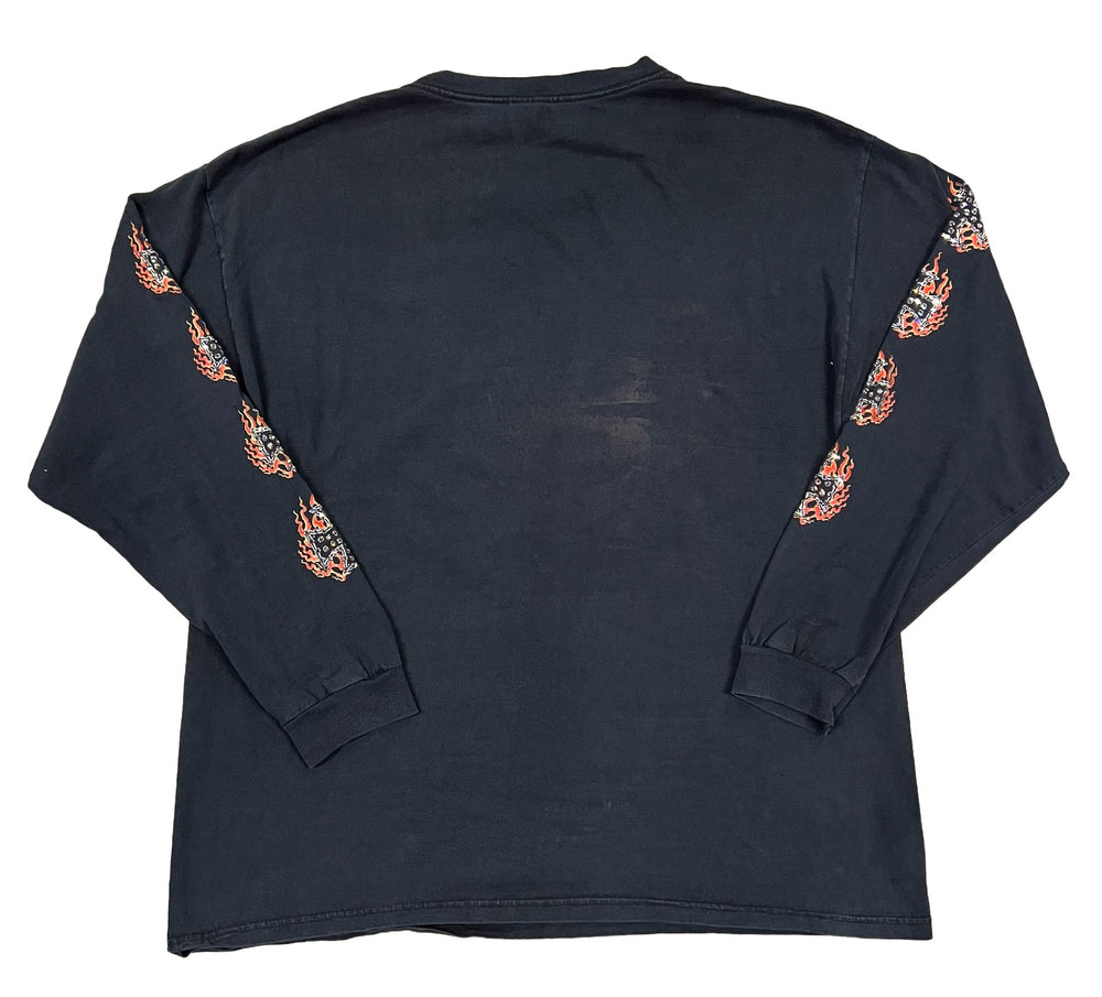 West Coast Choppers 'Flaming Emblems' Rhinestone Vintage Longsleeve