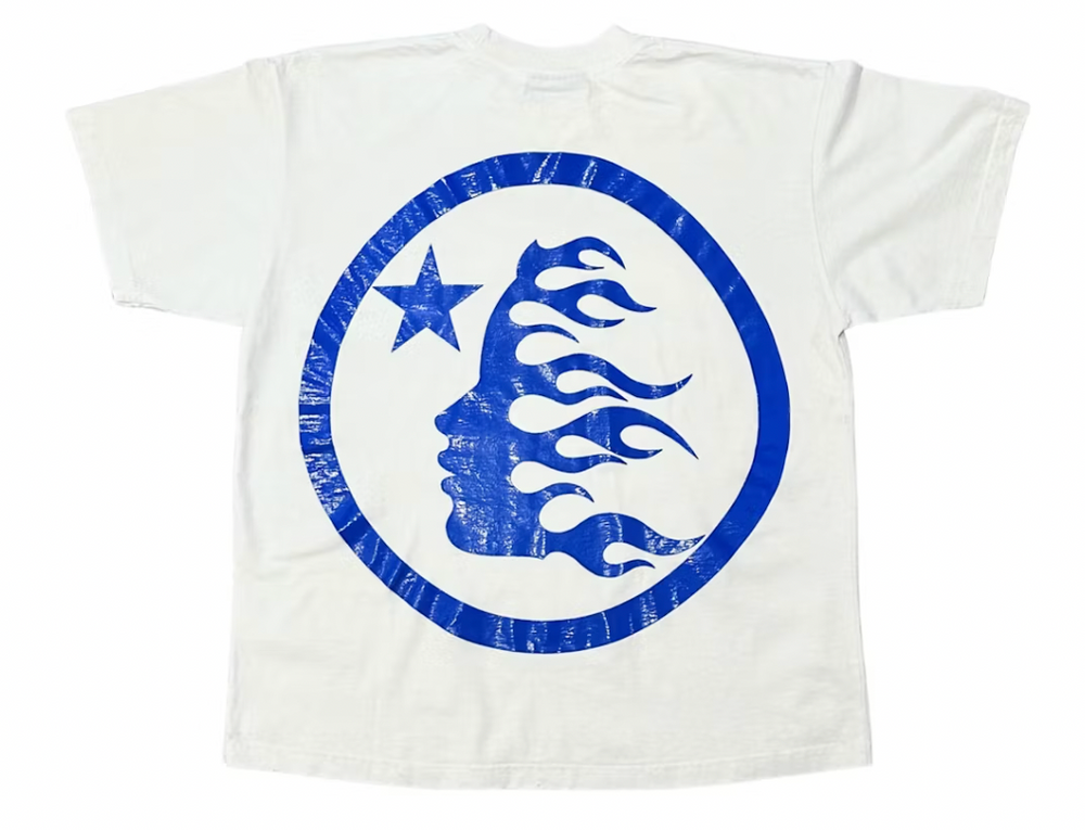 Hellstar 'Sport Logo' Gel White/Blue Tee