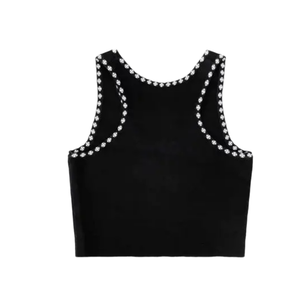 Chrome Hearts 'Black' Cropped Knit Tank Top