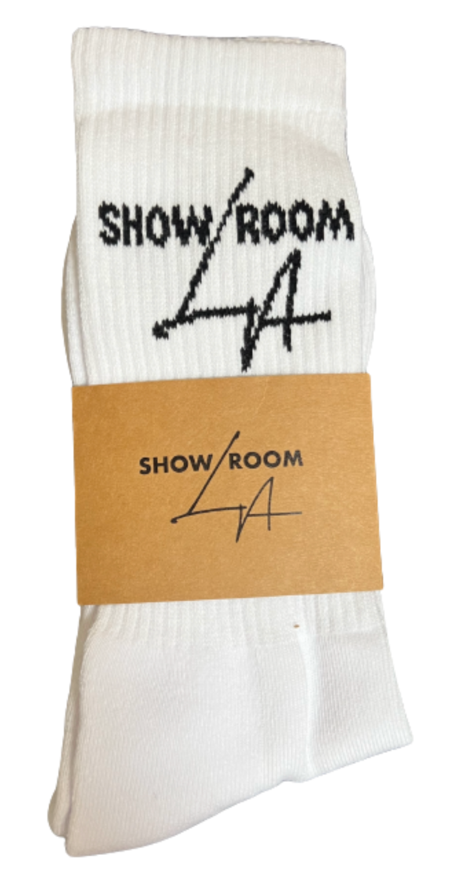 Showroom LA 'White' Logo Socks