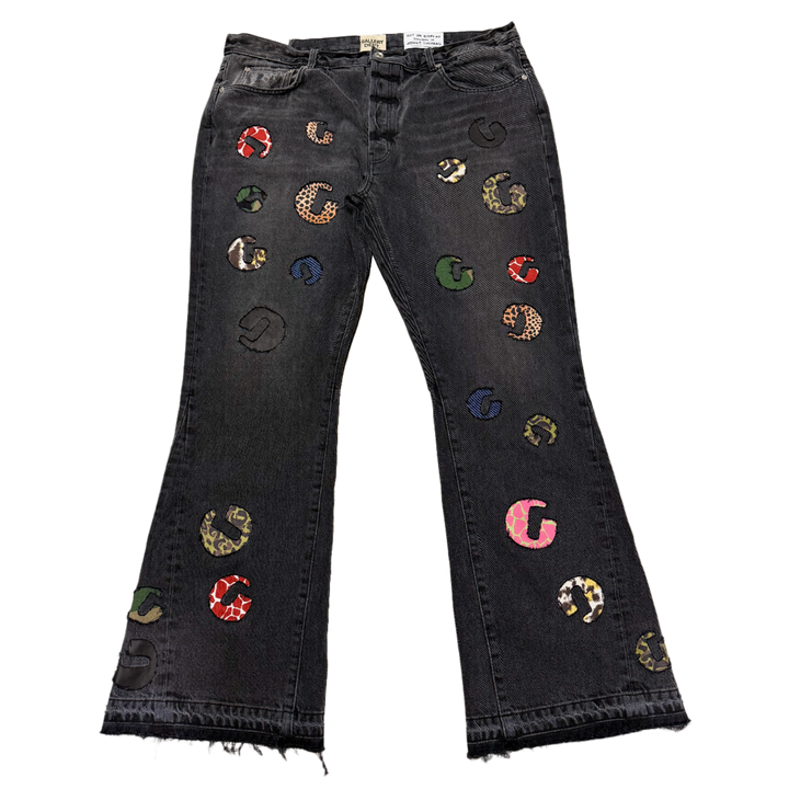 Gallery Dept. 'Multi G Patch' Black Flare Jeans