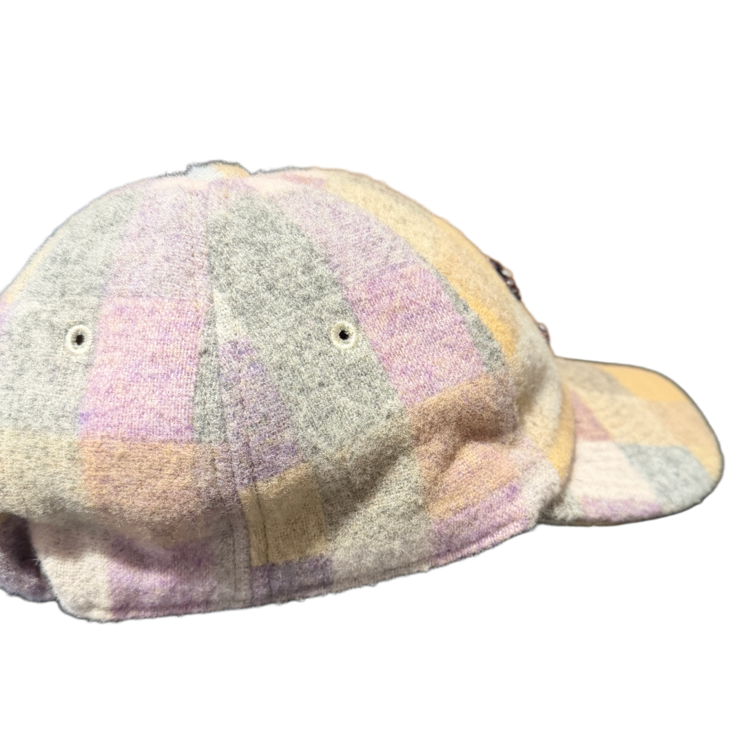 Chanel 'Mulitcolor Checkered' Tweed CC Baseball Hat
