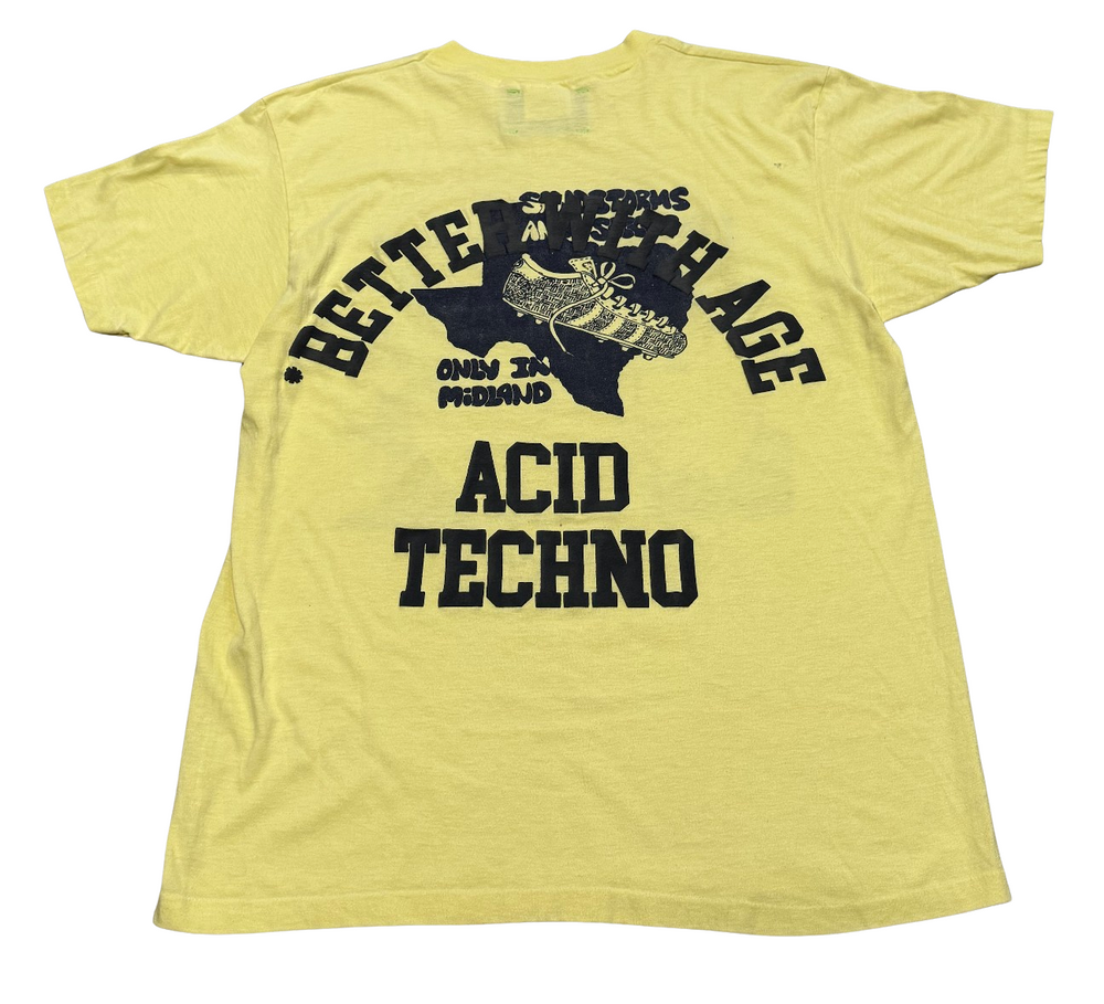 *Better With Age 'Acid Techno' Yellow Vintage Tee