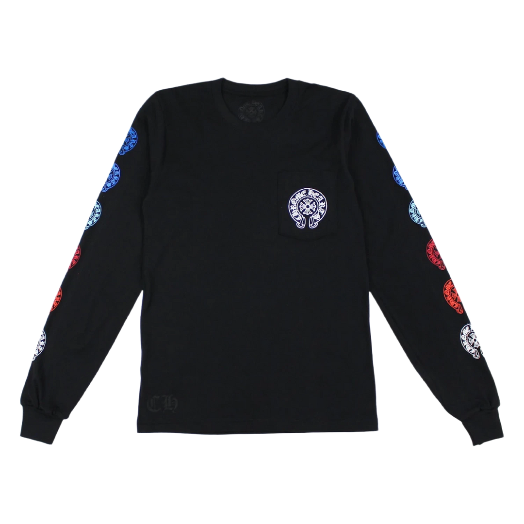 Chrome Hearts Multi Color Horse Shoe L/S T-shirt Black