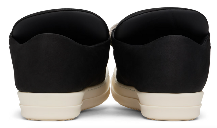 Rick Owens 'Black' Padded Nubuck Jumbo Low Sneaker