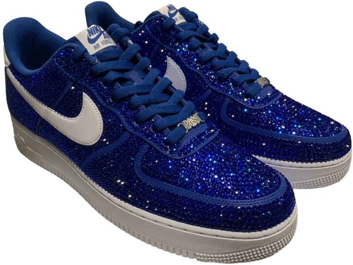 Bossi 'Deep Blue' Rhinestone Air Force 1