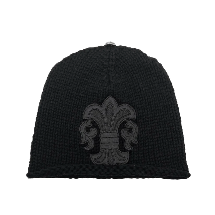 Chrome Hearts 'Fleur Patch' Black Cashmere Beanie