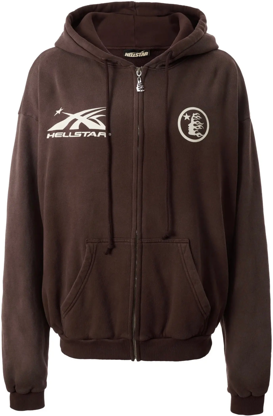 Hellstar Sports 'Brown' Zip-Up Hoodie