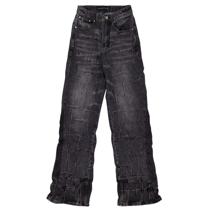 Who Decides War 'Black Wash' Gathered Jeans