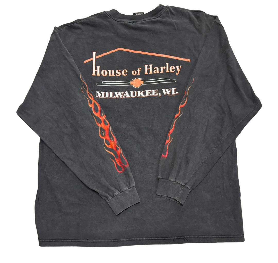 Harley Davidson 'House of Harley' Vintage Flame Longsleeve