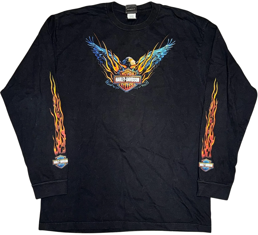 Harley Davidson 'Salem Oregon' Black Vintage Longsleeve Tee
