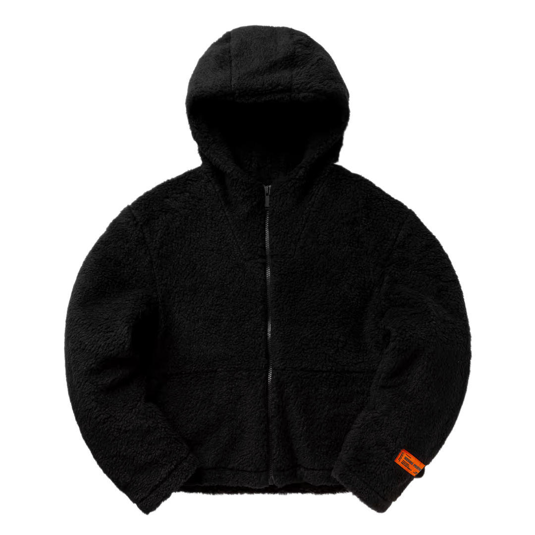 Heron Preston 'Black' Fleece Zip Up Hoodie