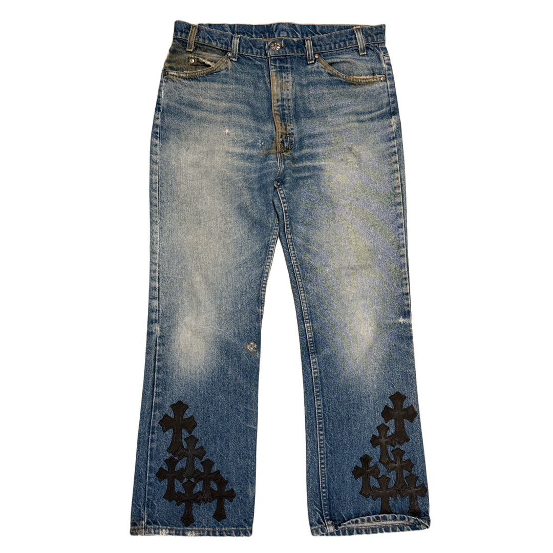 Chrome Hearts '18 Patch' Vintage Wash Jeans