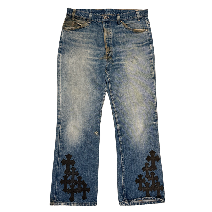 Chrome Hearts '18 Patch' Vintage Wash Jeans