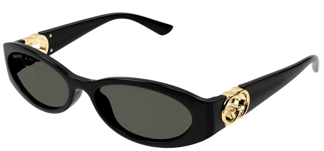 Gucci Oval Frame Black Sunglasses