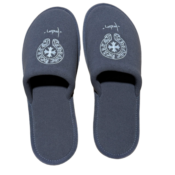Chrome Hearts 'Dark Grey' London Hotel Slippers