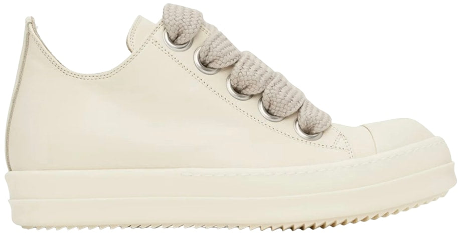 Rick Owens 'Milk' Jumbo Lace Low Sneakers