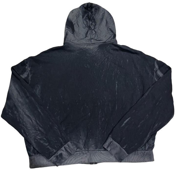 Bossi 'Red Heavy Metal' Washed Black Rhinestone Zip-Up