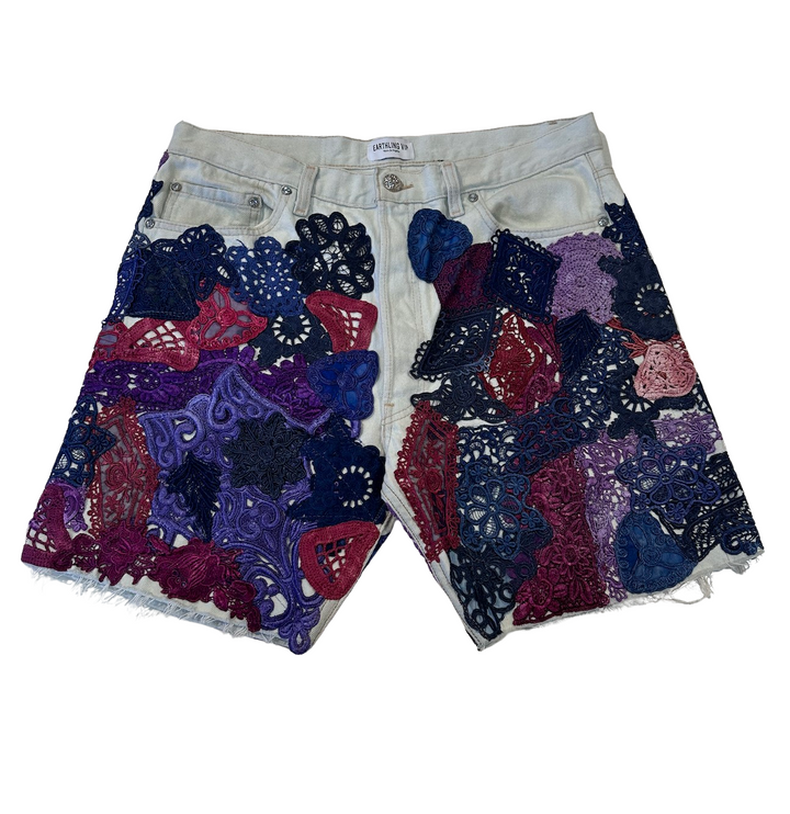 Earthling VIP 'Colorblock Denim Pattern' Shorts