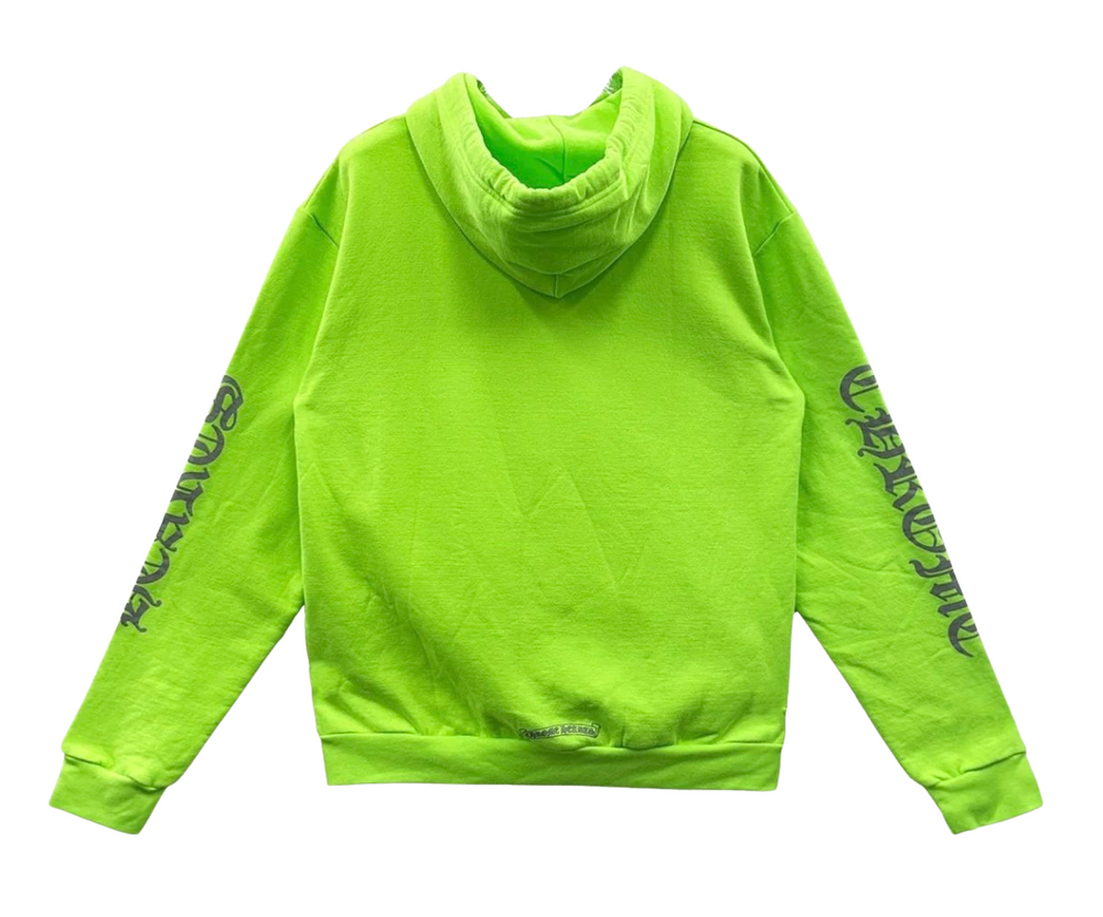 Chrome Hearts 'Miami Exclusive Script Logo' Neon Green Hoodie